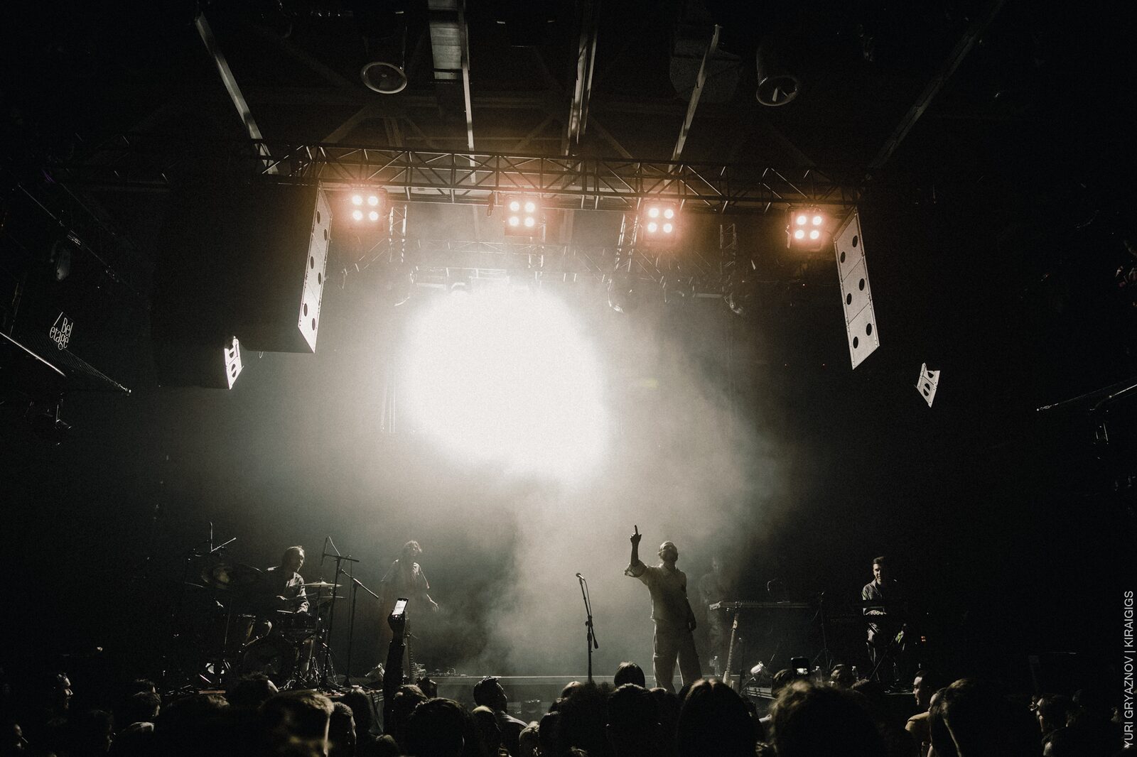 Stas Koroliov live on stage with his band